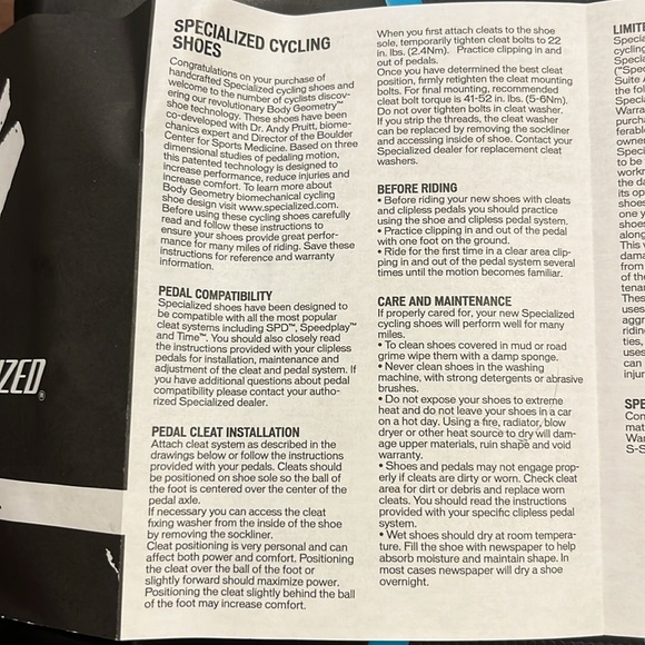 Specialized Sport RBX 9.5 bike shoes - Picture 7 of 7